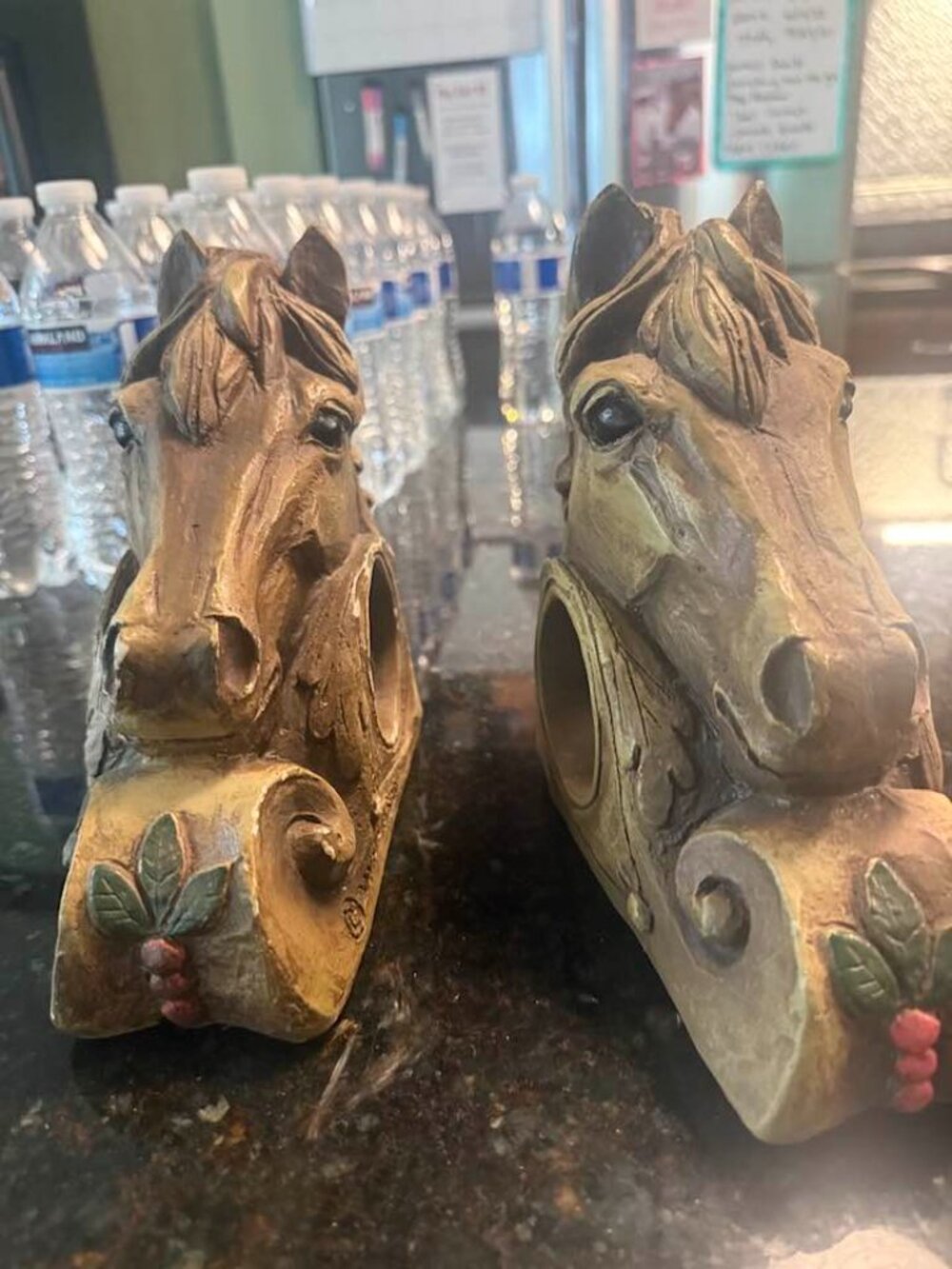Telle M. Stein 2001 Vintage Resin Horse Head curtain bracket